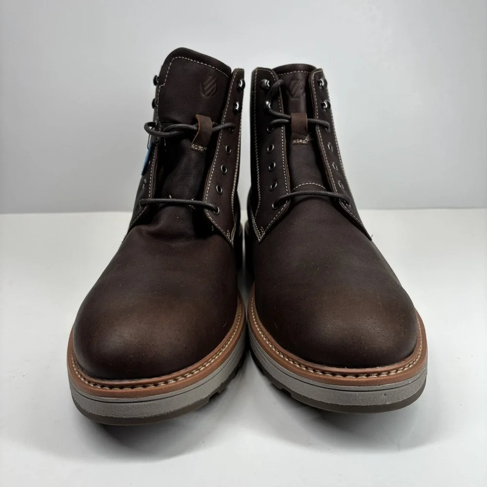 Johnston & Murphy Upton Lug Men's US‎ 13M Brown Oiled Leather Plain Toe Boots